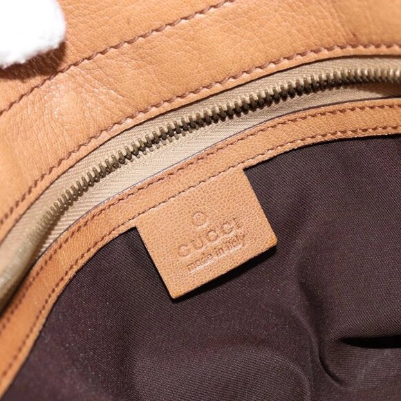 GUCCI Hand Bag Leather Beige Gold 121551 Auth 144406 - Picture 12 of 16
